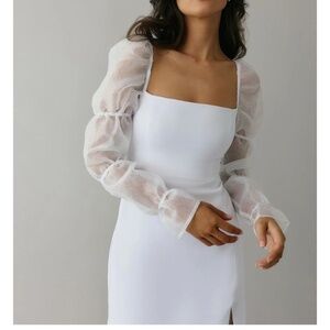 Park & Fifth Leslie Mini Dress - White XS